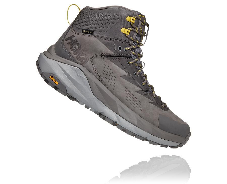 Hiking Boots Mens - Hoka One One Kaha GORE-TEX - Grey - WQAYLTC-38